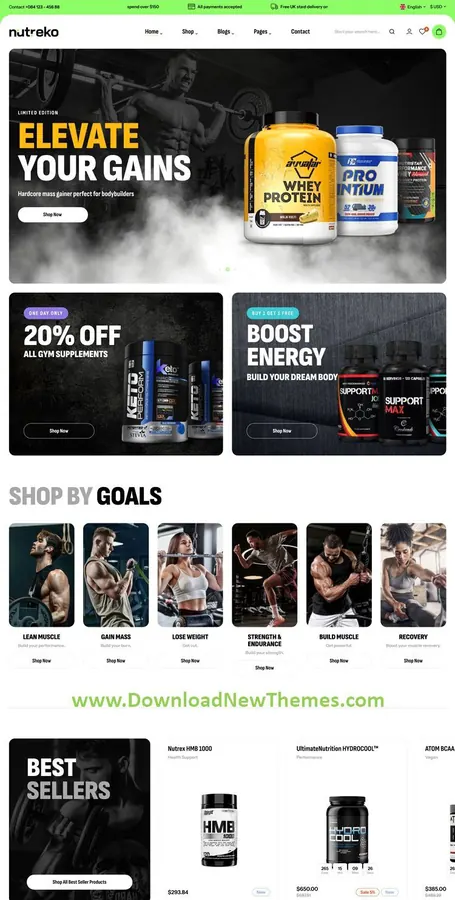 Health supplements store design